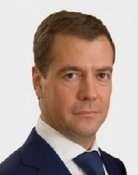 Grootschalige poster van Dmitry Medvedev