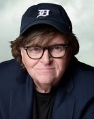 Grootschalige poster van Michael Moore