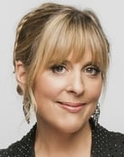 Grootschalige poster van Mel Giedroyc