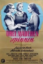 Drei Mädchen spinnen