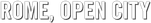 Logo Rome, Open City