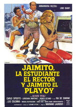 Poster de la película La estudiante, el rector y Jaimito el playboy