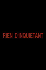 Poster de la película Rien d'inquiétant