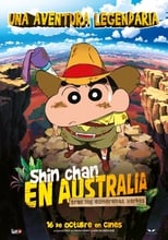 Poster de la película Shin Chan en Australia. Tras las esmeraldas verdes