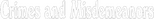 Logo Crimes and Misdemeanors