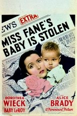 Poster de la película Miss Fane's Baby Is Stolen