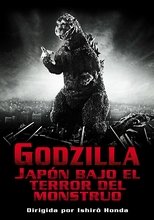 Poster de la película Godzilla, Japón bajo el terror del monstruo