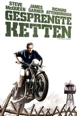 Gesprengte Ketten: Mitten im zweiten Weltkrieg planen einige hundert Kriegsgefangene aus den USA und England die Flucht aus einem deutschen Kriegsgefangenenlager. Ihr Vorhaben besteht darin, alle auf einmal zu fliehen, wozu sie mehrere Tunnel aus dem Lager graben. Nach vielen Mühen und Schwierigkeiten gelingt einer großen Gruppe die Flucht, die dann versucht, quer durch Europa zu entkommen. Gesprengte Ketten: Mitten im zweiten Weltkrieg planen einige hundert Kriegsgefangene aus den USA und England die Flucht aus einem deutschen Kriegsgefangenenlager. Ihr Vorhaben besteht darin, alle auf einmal zu fliehen, wozu sie mehrere Tunnel aus dem Lager graben. Nach vielen Mühen und Schwierigkeiten gelingt einer großen Gruppe die Flucht, die dann versucht, quer durch Europa zu entkommen.