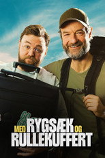 Med rygsæk og rullekuffert poster