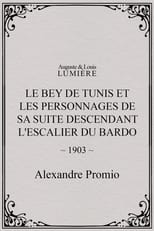 Le Bey de Tunis et les personnages de sa suite descendant l'escalier du Bardo (1904)