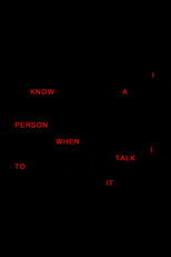 I Know A Person When I Talk To It poster
