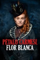 Pétalo carmesí, flor blanca