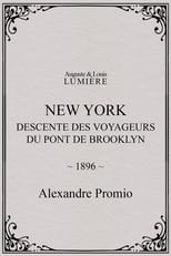 Poster for New York, descente des voyageurs du pont de Brooklyn