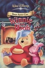 Cartel de feliz año nuevo con Winnie the Pooh