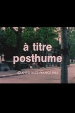 Poster for À titre posthume