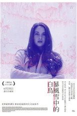 暴风雪中的白鸟
