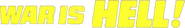 Logo of War Is Hell image size 782x117