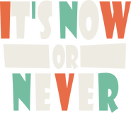 Logo of It's Now or Never image size 592x510
