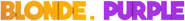 Logo of Blonde. Purple image size 672x77