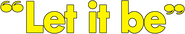 Logo of Let It Be image size 786x146