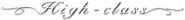 Logo of High Class image size 1917x206