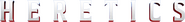 Logo of Heretics image size 1746x210