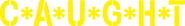 Logo of C*A*U*G*H*T image size 1974x273