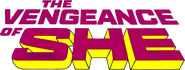 Logo of The Vengeance of She image size 2617x991
