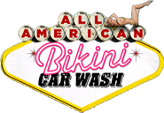 Logo of All American Bikini Car Wash image size 587x407