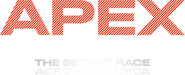 Logo of APEX: The Secret Race Across America image size 1500x606