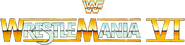 Logo of WWE WrestleMania VI image size 322x79