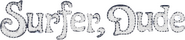 Logo of Surfer, Dude image size 1006x217