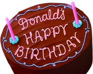 Logo of Donald's Happy Birthday image size 491x391