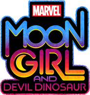 Logo of Marvel's Moon Girl and Devil Dinosaur image size 1229x1296