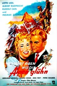 poster Dort oben, wo die Alpen glühen