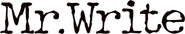 Logo of Mr. Write image size 4233x774