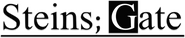 Logo of Steins;Gate image size 786x162