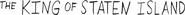 Logo of The King of Staten Island image size 1066x86