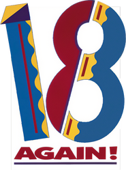 Logo of 18 Again! image size 479x646