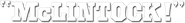 Logo of McLintock! image size 788x99