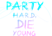 Logo of Party Hard, Die Young image size 1857x1261