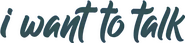 Logo of I Want to Talk image size 1243x289
