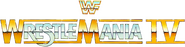Logo of WWE WrestleMania IV image size 496x125
