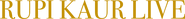 Logo of Rupi Kaur Live image size 3450x357