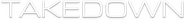 Logo of Takedown image size 1331x143