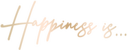 Logo of Happiness Is image size 518x204