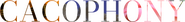 Logo of CACOPHONY image size 419x50