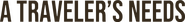 Logo of A Traveler's Needs image size 1164x136