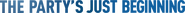 Logo of The Party's Just Beginning image size 2375x171