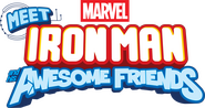 Logo of Meet Iron Man and His Awesome Friends image size 2446x1296